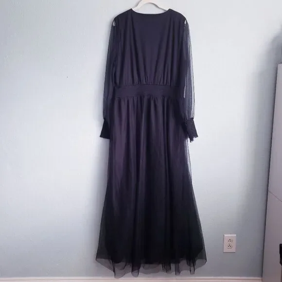 Baltic Born Black Layla Tulle Maxi Dress - threedaughtersproperties.com